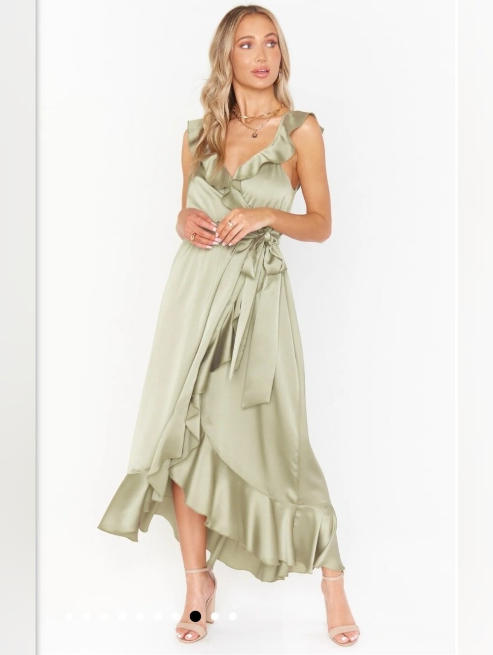 Show Me Your MuMu Wrap Midi Dress - Picture 2 of 3